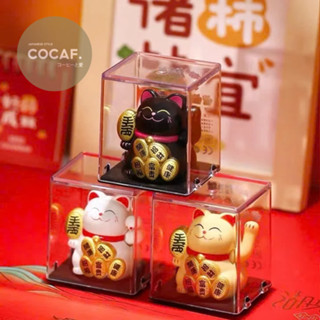 [Hỏa tốc TPHCM] Mèo thần tài may mắn Mini vẫy tay năng lượng mặt trời Nhật bản [Cocaf Decor Japan]