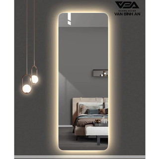 Gương Bỉ AGC Nhập Khẩu Toàn Thân Chữ Nhật Cao Cấp Cảm Ứng Đèn Led - Vạn Bình An