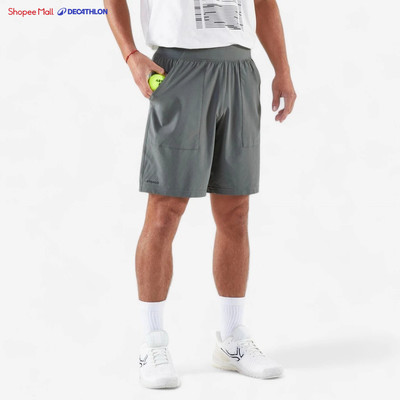 Quần short tennis, pickleball nam thoáng khí dry xám Decathlon ARTENGO mã 8755427