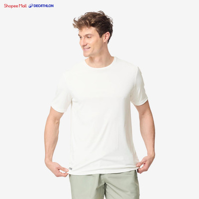 Áo thun lướt sóng nam ngắn tay chống tia UV DECATHLON Trắng mã 8752025