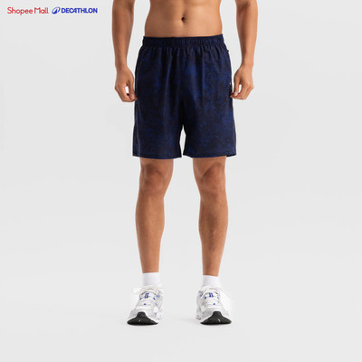 Quần short tập fitness nam nhanh khô DECATHLON 120 xanh navy mã 8927170