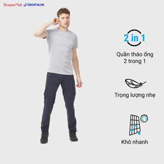 Quần leo núi dã ngoại nam tháo ống DECATHLON MH150 xanh navy mã 8652204