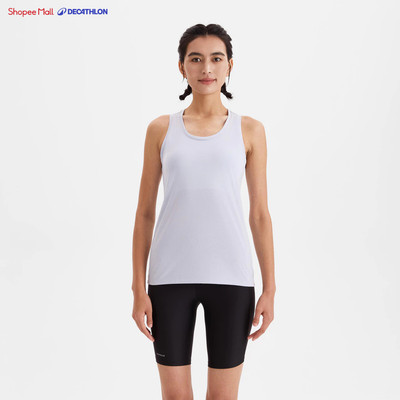 Áo ba lỗ chạy bộ nữ thoáng khí DECATHLON 100 xanh dương nhạt mã 8902261