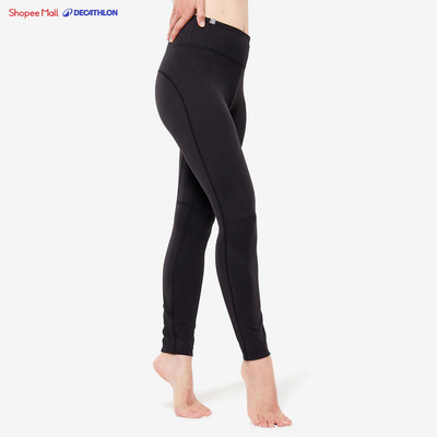 Quần legging tập yoga cho nữ DECATHLON Đen mã 8560353