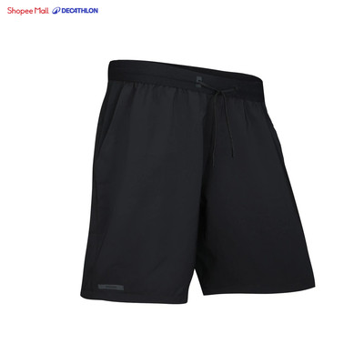 Quần short chạy bộ thoáng mát Run Dry+ cho nam DECATHLON Đen mã 8751038