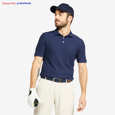 Áo polo chơi golf ww500 cho nam xanh navy DECATHLON INESIS mã 8667217