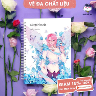 Sổ Vẽ Đa Chất Liệu Ong Mặt Bự - Giấy Không Kị Tẩy - Bìa The Wings - Sketchbook Không Kèm Tài Liệu Vẽ