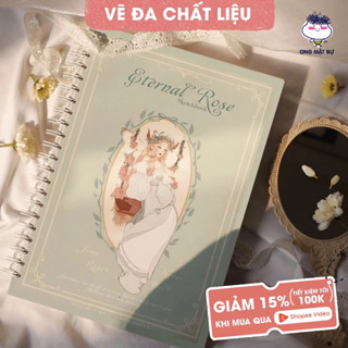 Sổ Vẽ Đa Chất Liệu Ong Mặt Bự - Giấy Không Kỵ Tẩy - Bìa Enternal Rose - Sketchbook Không Kèm Tài Liệu Vẽ
