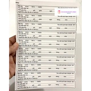 Tem dán vỡ dùng dán lưu mẫu thức ăn ( 2*14.5cm)