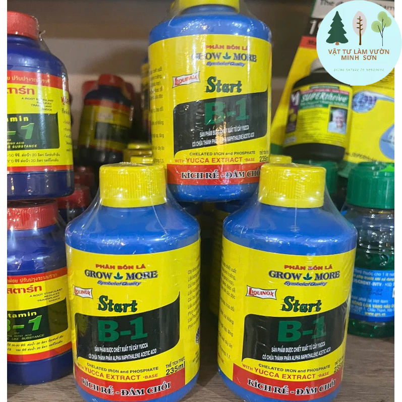 Phân bón lá B1 growmore 235ml vitamin cho lan hoa hồng và các loại cây cảnh, phân b1