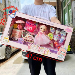  Bộ đồ chơi búp bê xe kem có khớp kèm hộp đựng sang trọng làm quà tặng cho bé 