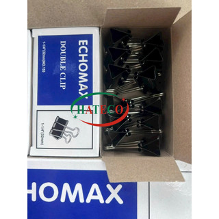 Hộp 12 chiếc kẹp bướm ECHO 32 mm - Kẹp đen 32 No155 - Kẹp tài liệu văn phòng - Kẹp sắt các kích cỡ