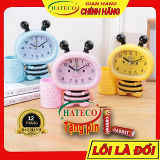 ĐỒNG HỒ  BÁO THỨC ĐỂ BÀN CHO BÉ - ĐỒNG HỒ ĐỂ BÀN HÌNH CON ONG - ĐỒNG HỒ CẮM BÚT CÓ CHUÔNG BÁO THỨC
