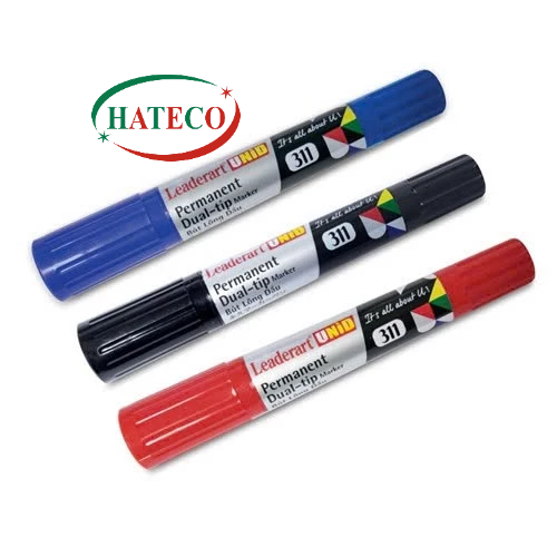 5 Bút lông dầu hai đầu Leaderart LA 311 (Thương hiệu Nhật) Bút Không xóa được 2 đầu cỡ lớn LA311