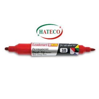 5 Bút lông dầu hai đầu Leaderart LA 311 (Thương hiệu Nhật) Bút Không xóa được 2 đầu cỡ lớn LA311