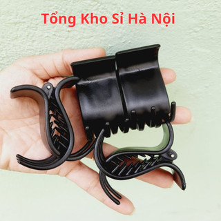 Kẹp tóc càng cua 5 răng nhám màu đen