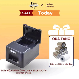 [CÓ XUẤT VAT] [CÓ GIAO HỎA TỐC] Máy in 58iib cổng USB + BLUTOOTH | In hóa đơn tính tiền khổ K58mm, in đơn hàng GRABFOOD