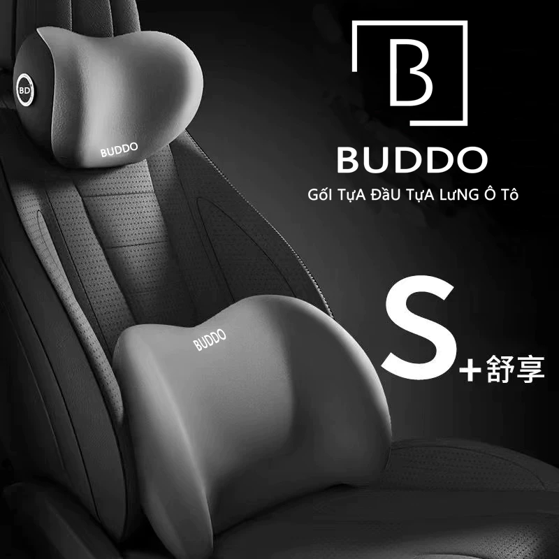 Combo Bộ Gối Tựa Đầu Và Tựa Lưng Xe Hơi Awesome - Bộ Gối Tựa Đầu Và Tựa Lưng Cao Cấp