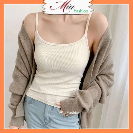 Áo 2 dây có mút ngực hàng Quảng Châu, áo hai dây nữ MS1117