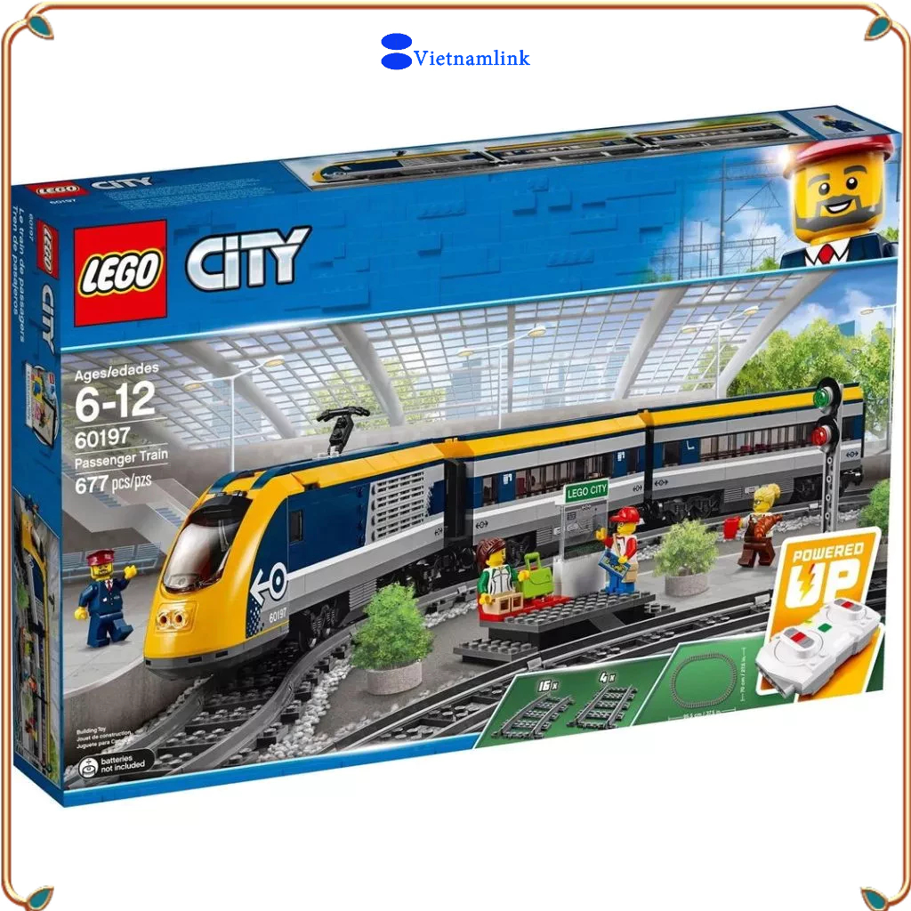 (Giá thấp nhất trực tuyến) LE GO 60197 City Passenger Train Hàng mới, chính hãng 100%