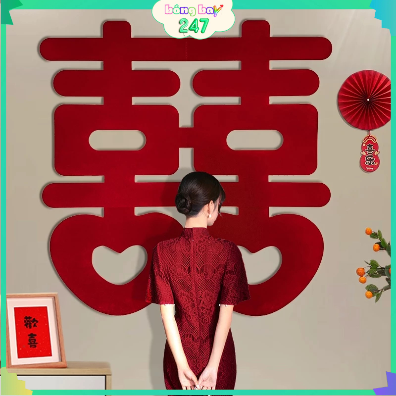 Chữ Hỷ Dạ Đỏ Decor Đám Cưới – Trang Trí Cổng Cưới, Gia Tiên, Tân Hôn Sang Trọng & Ý Nghĩa  CUOI