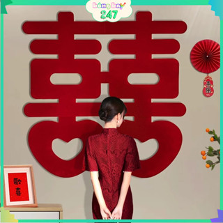 Chữ Hỷ Dạ Đỏ Decor Đám Cưới – Trang Trí Cổng Cưới, Gia Tiên, Tân Hôn Sang Trọng & Ý Nghĩa  CUOI