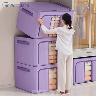 Hộp Đựng Quần Áo Túi giỏ Hộp Vải Khung thép đựng quần áo đồ lót đa năng Kích Thước Lớn Hộp chia ngăn