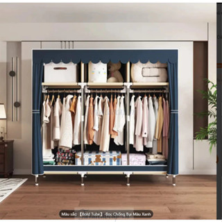 Tủ quần áo vải , tủ vải Đựng Quần Áo Tủ Vải 3D Khung Thép 2,3 Buồng Có Bảo Hành Miễn Phí Vận chuyển