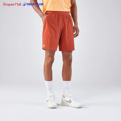 Quần short tennis pickleball nam thoáng khí DECATHLON Dry nâu mã 8903373