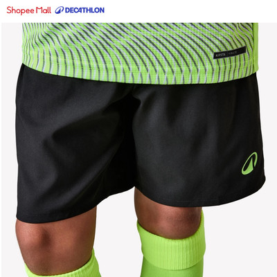 Quần short đá bóng trẻ em DECATHLON Viralto Wavy đen mã 8911815