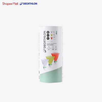 Ống 3 quả cầu lông DECATHLON PSC 130 xanh, trắng, cam mã 8873099