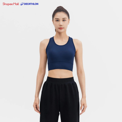 Áo không tay kèm bra DECATHLON CN 520 xanh navy mã 8892102