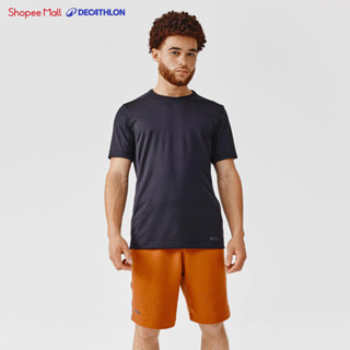 Áo thun thể thao nam DECATHLON run dry chuyên chạy bộ, nhanh khô đen