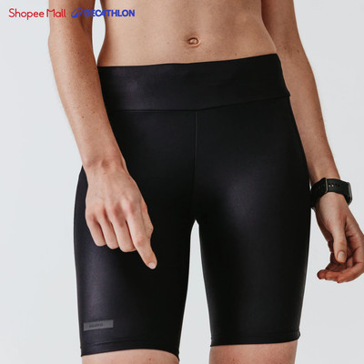 Quần short bó chạy bộ run dry cho nữ đen DECATHLON kalenji mã 8553331