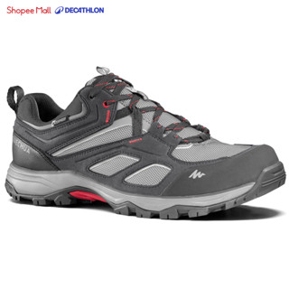 Giày leo núi vùng cao mh100 chống thấm nước cho nam xám DECATHLON quechua mã 8503796