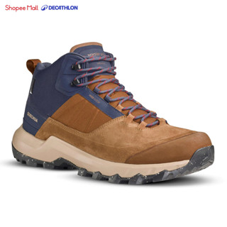 Giày leo núi dã ngoại chống thấm nước mh500 cho nam nâu DECATHLON quechua mã 8618767
