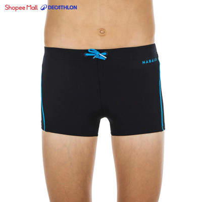 Quần bơi boxer 100 plus cho bé trai đen DECATHLON NABAIJI mã 8578825