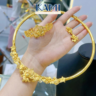  Bộ kiềng cưới cau trầu 3 món xi vàng Kami trang sức sỉ 