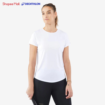 Áo thun tennis pickleball essential 100 cho nữ trắng DECATHLON ARTENGO mã 8547227