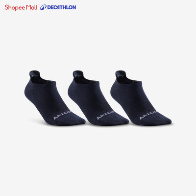 Gói 3 đôi tất chơi tennis pickleball cổ thấp rs 160 tri pack màu xanh navy DECATHLON artengo mã 8578326
