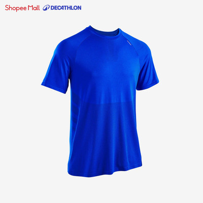 Áo thun chạy bộ nam không đường may Run 500 Xanh dương DECATHLON Kiprun 8861686