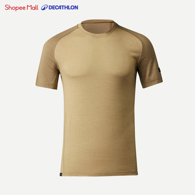 Áo thun trekking nam ngắn tay len merino MT500 DECATHLON Forclaz 8789685