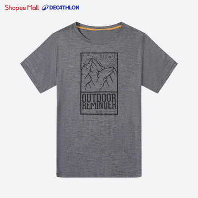 Áo thun nam Travel 500 WOOL DECATHLON Forclaz 8862115