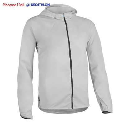 Áo khoác chống gió chạy địa hình cho nam xám DECATHLON KIPRUN mã 8608059