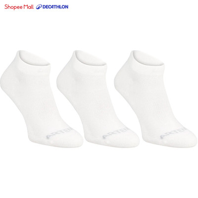 Gói 3 đôi tất thể thao cổ vừa rs 160 cho người lớn màu trắng DECATHLON artengo mã 8395040