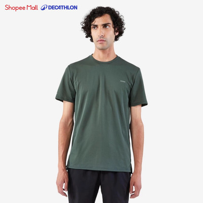 Áo thun chạy bộ nam thoáng mát run 500 dry xám sẫm Decathlon KIPRUN mã 8861543