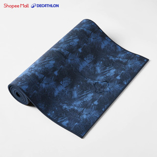 Thảm yoga thoải mái comfort 8 mm xanh dương họa tiết DECATHLON kimjaly mã 8665059
