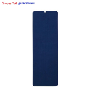 Khăn trải tập yoga không trơn xám xanh dương DECATHLON kimjaly mã 8576776