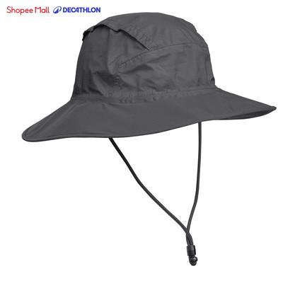 Mũ nón rộng vành chống thấm nước leo núi trekking trek 900 xám sẫm DECATHLON forclaz mã 8526272