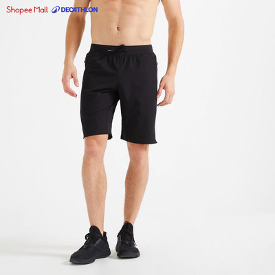 Quần short tập fitness thoáng khí 500 cho nam màu đen DECATHLON DOMYOS mã sản phẩm 8646727